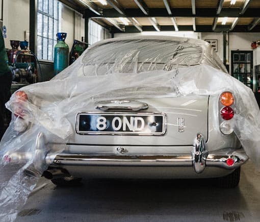 An Aston Martin DB5 converted to a DB5 Vantage